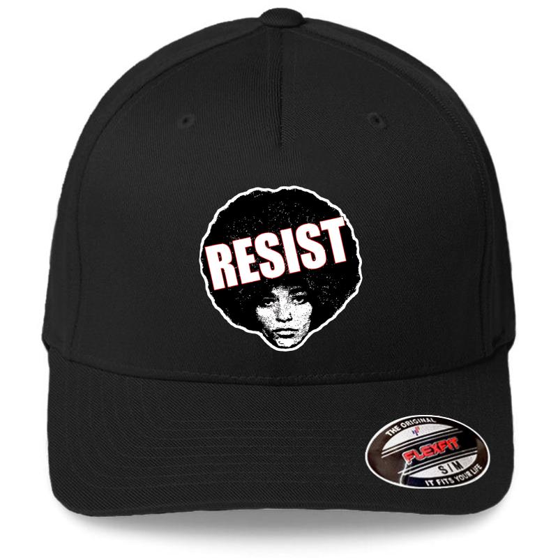 Angela Davis - Resist Black Version  Flexfit Baseball Cap  Black