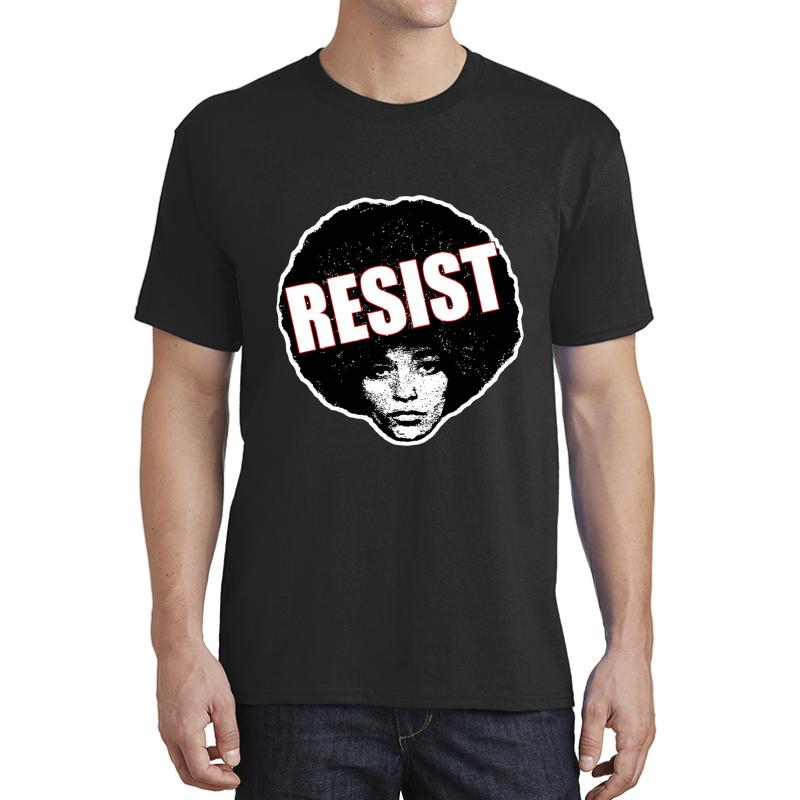 Angela Davis - Resist Black Version  Unisex T-Shirt Men Black