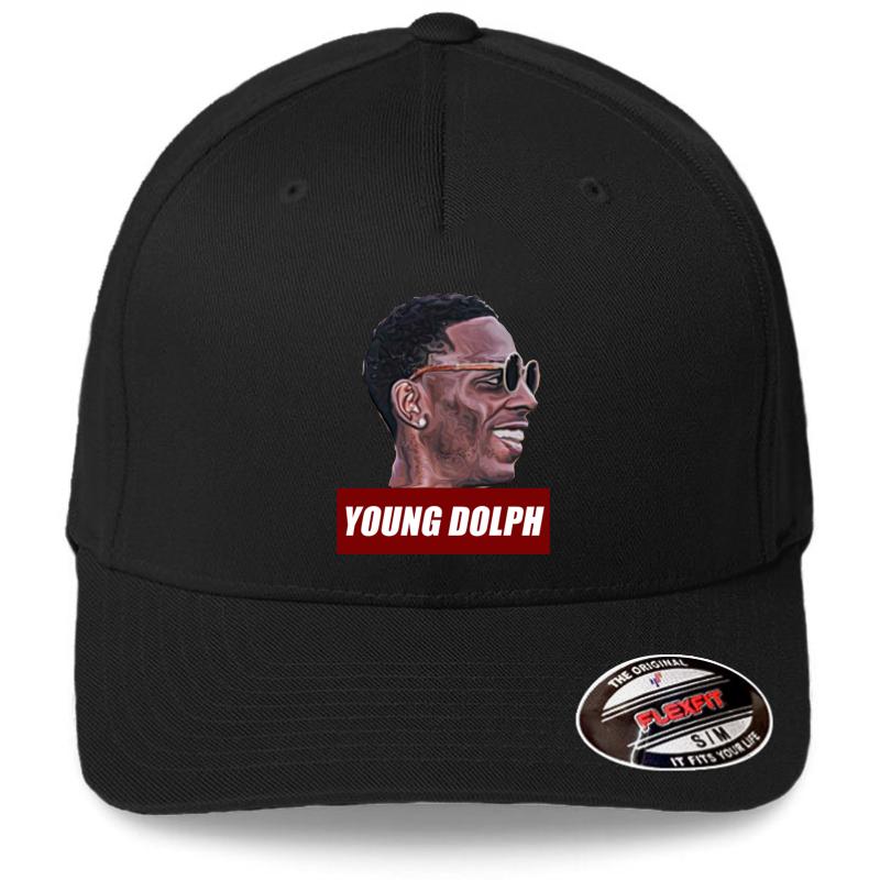 Young Dolph Flexfit Baseball Cap  Black