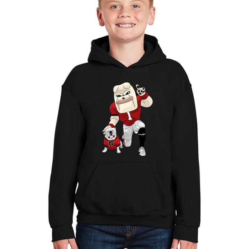 Uga & Hairy Dawg Youth Hooded Sweatshirt Boy Black