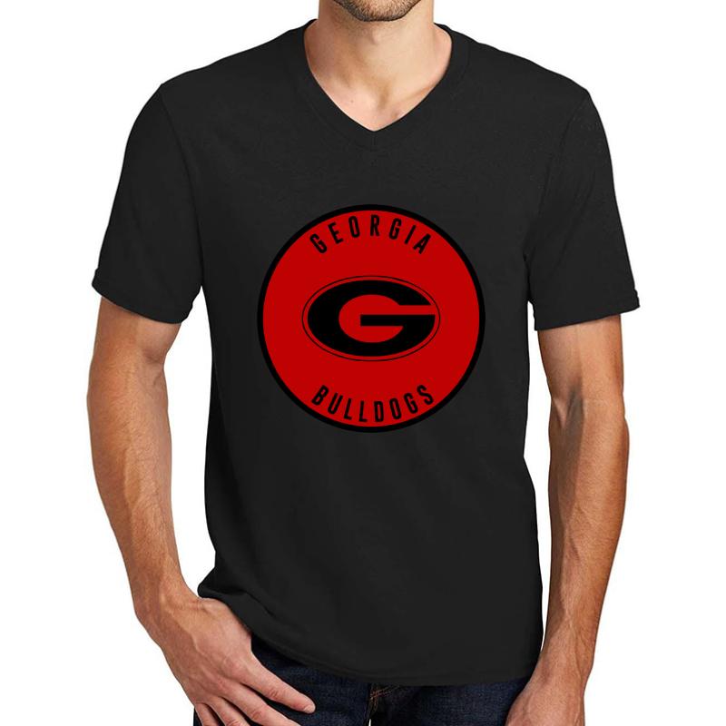 University Of Georgia - Bulldogs Unisex V-Neck T-Shirt Men Black