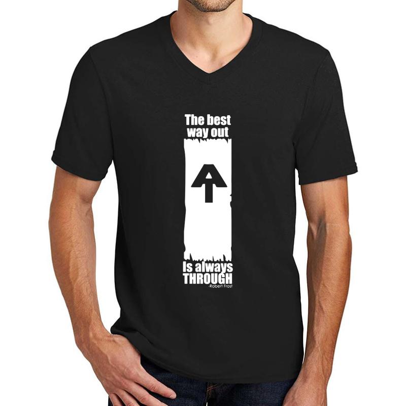 Appalachian Trail Blaze - Thru Unisex V-Neck T-Shirt Men Black