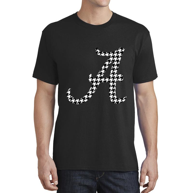 Alabama Houndstooth Unisex T-Shirt Men Black