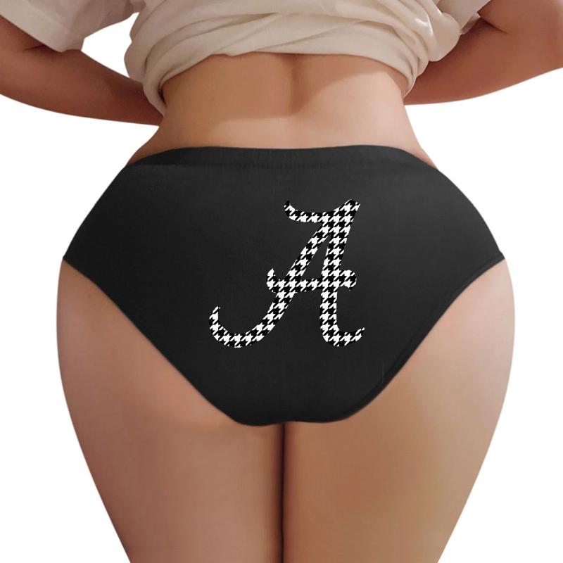 Alabama Houndstooth Women Underwear Panties Women Black