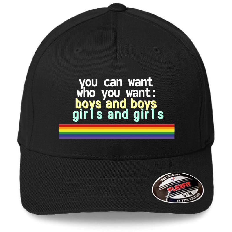 You Can Want Who You Want; Taylor Swift Lyrics Lgbtq Flexfit Baseball Cap  Black