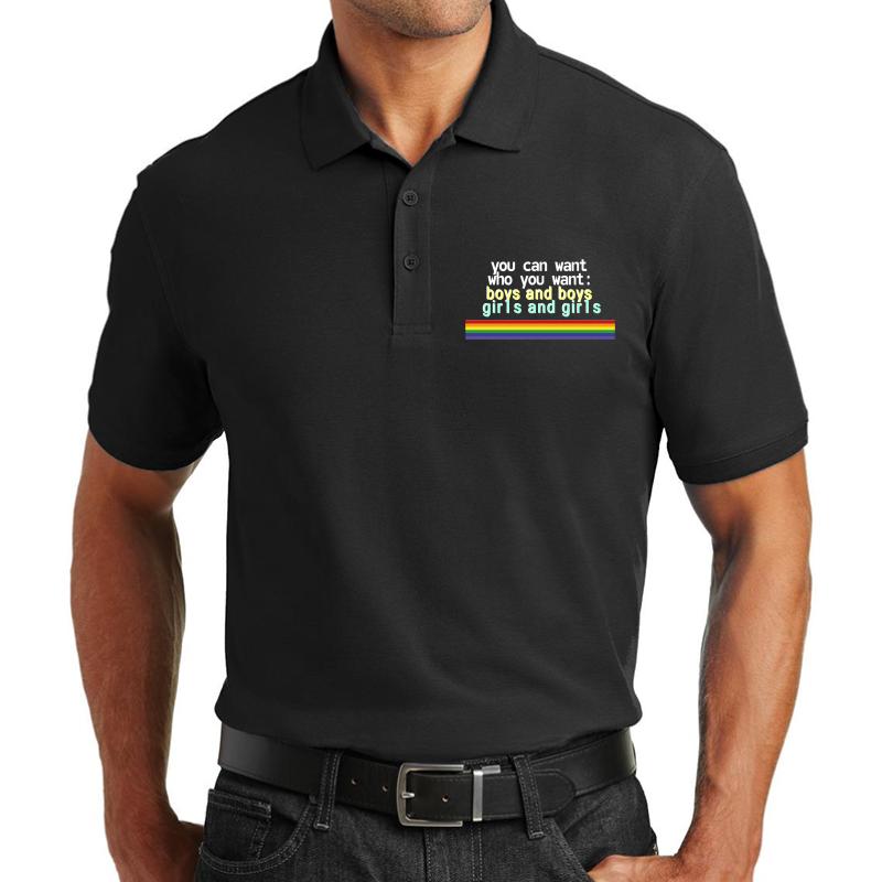 You Can Want Who You Want; Taylor Swift Lyrics Lgbtq Unisex Polo Jersey Sport Shirt Men Black