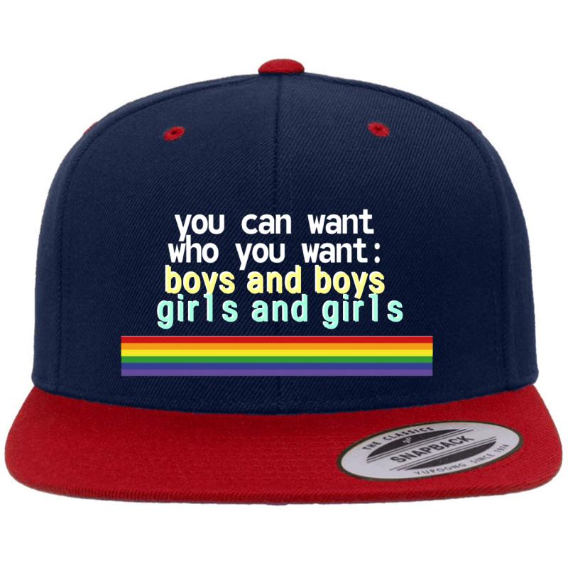 You Can Want Who You Want; Taylor Swift Lyrics Lgbtq Premium Flat Bill Snapback Cap  Navy