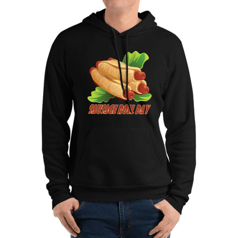 5Th June - Sausage Roll Day Unisex Hooded Sweatshirt Men Black