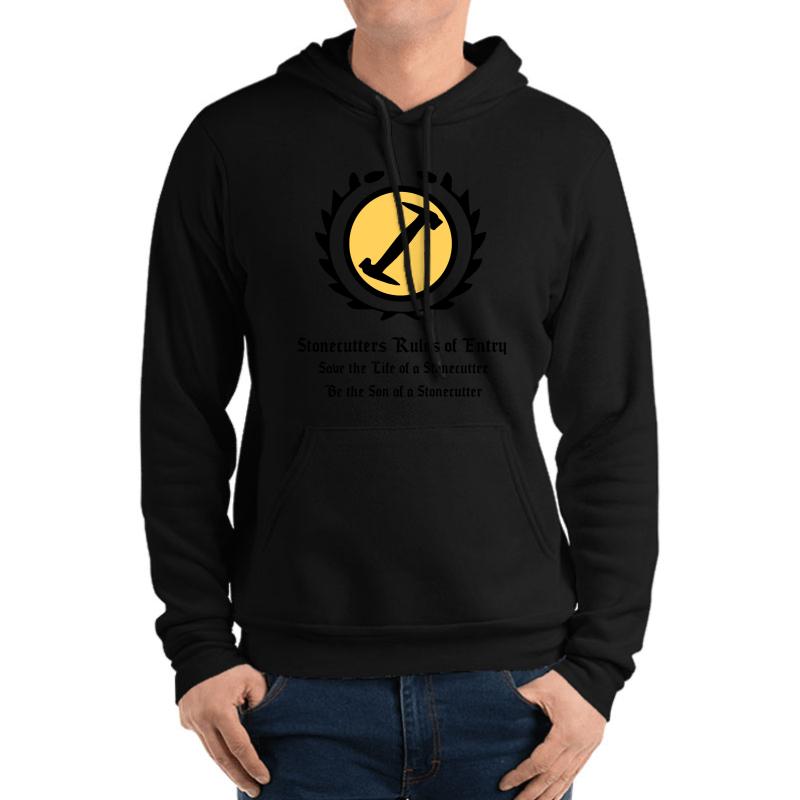 The Simpsons - Stonecutters - Rules Of Entry Unisex Hooded Sweatshirt Men Black