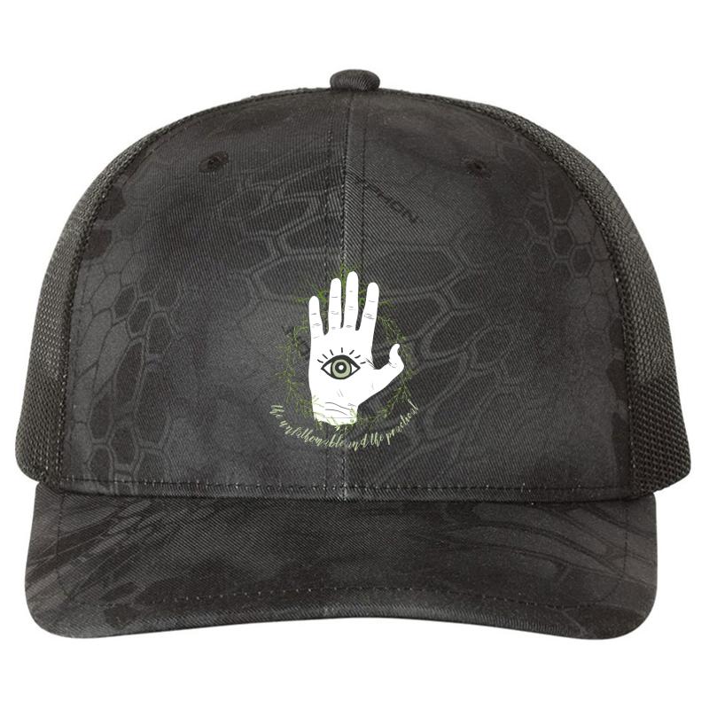 Adam The Magician - The Raven Cycle Richardson Premium Trucker Snapback Cap  Kryptek Typhon Black