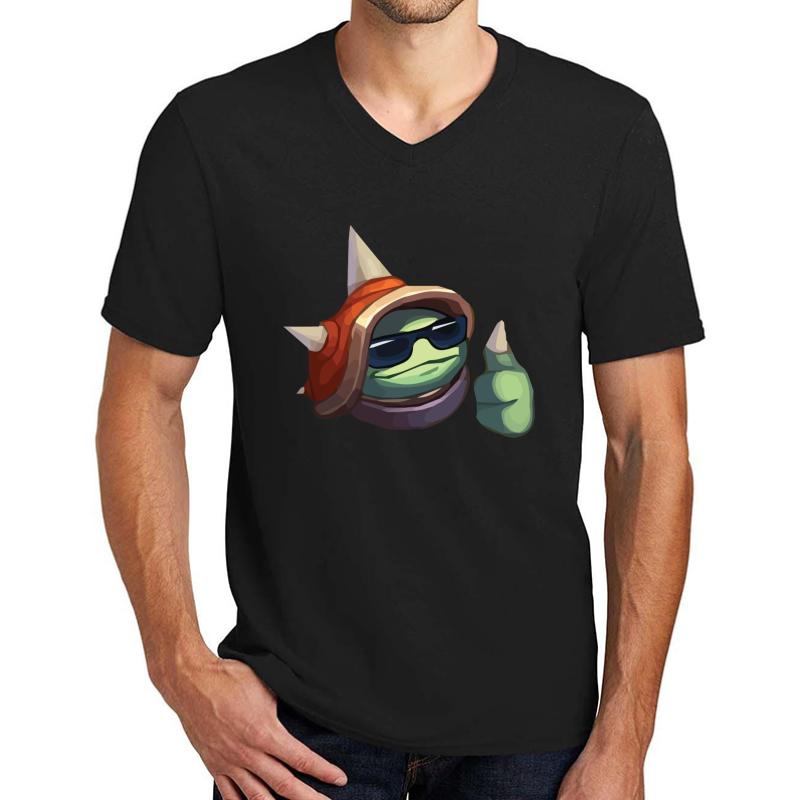 8K Rammus Ok!! Unisex V-Neck T-Shirt Men Black