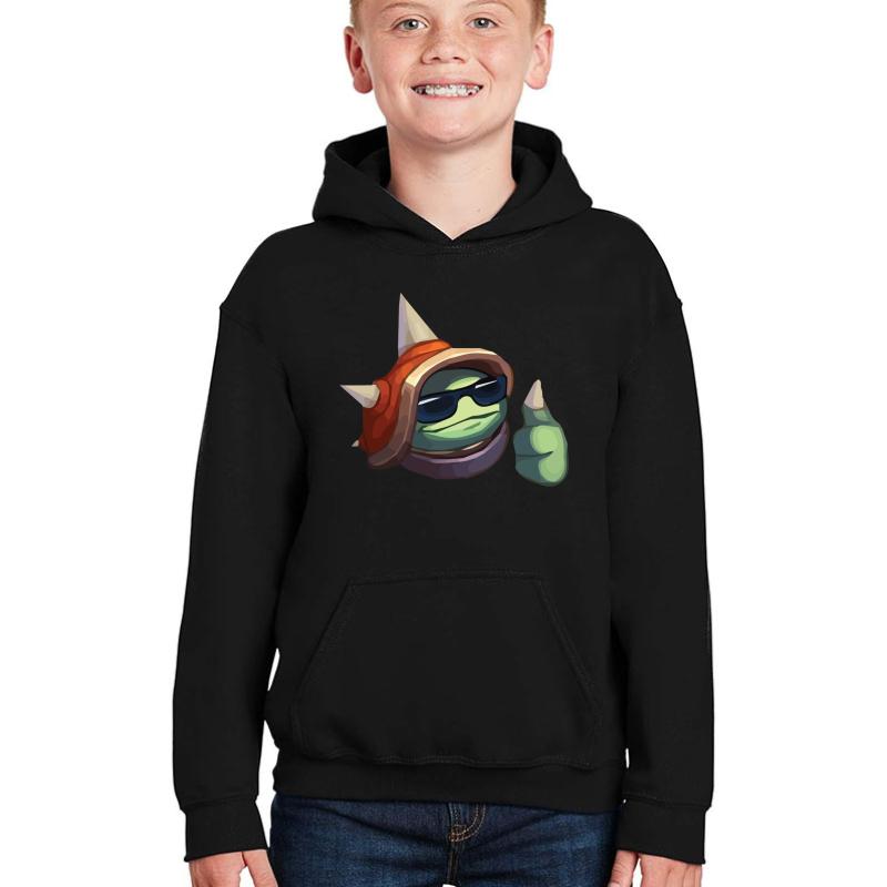 8K Rammus Ok!! Youth Hooded Sweatshirt Boy Black