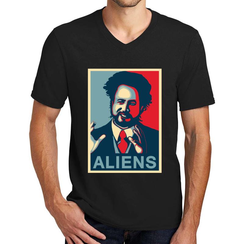 Ancient Aliens Giorgio A. Tsoukalos Unisex V-Neck T-Shirt Men Black