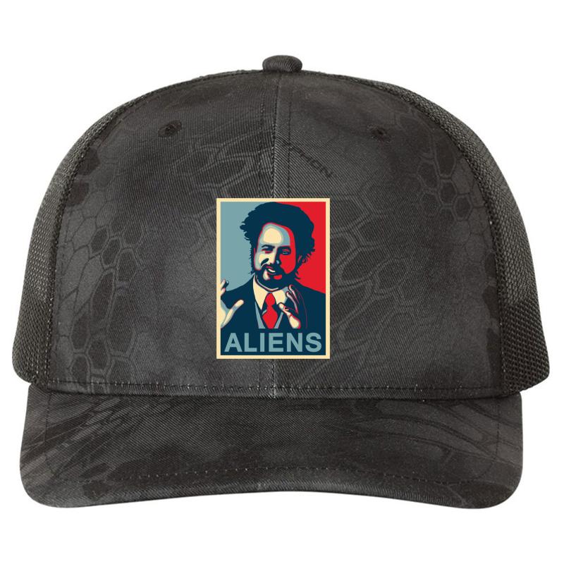 Ancient Aliens Giorgio A. Tsoukalos Richardson Premium Trucker Snapback Cap  Kryptek Typhon Black