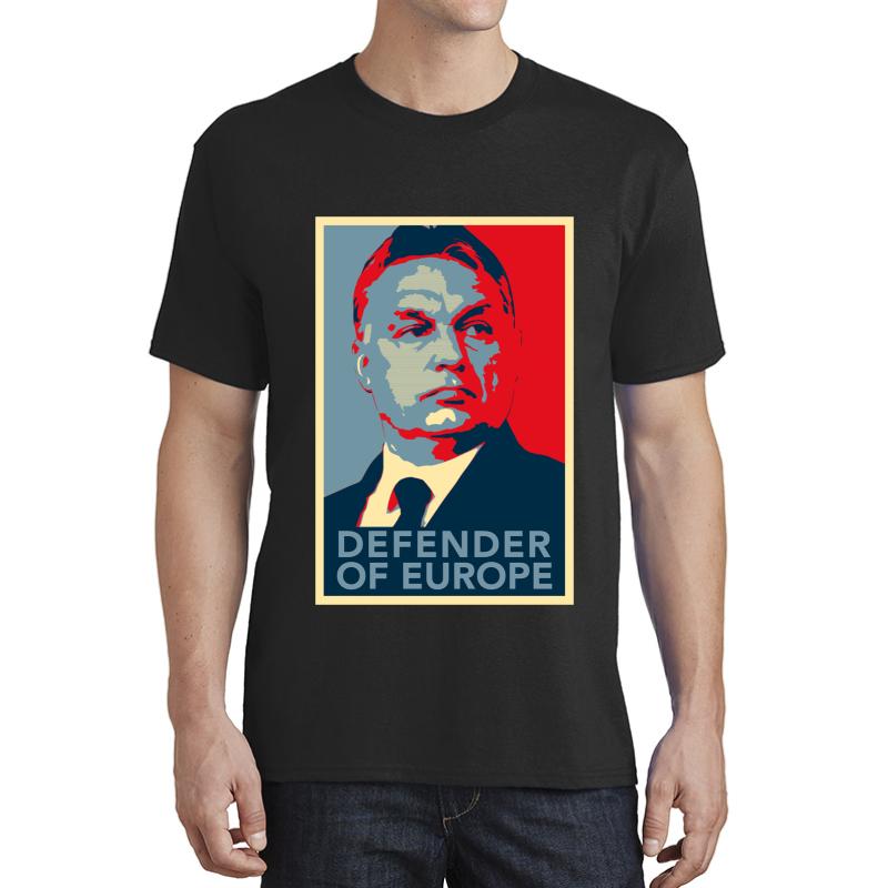 Viktor Orb?­n Orban Hope Defender Of Europe Hungarian Prime Minister Hungary Flag Deus Vult Build The Wall Hd High Quality Online Store Unisex T-Shirt Men Black