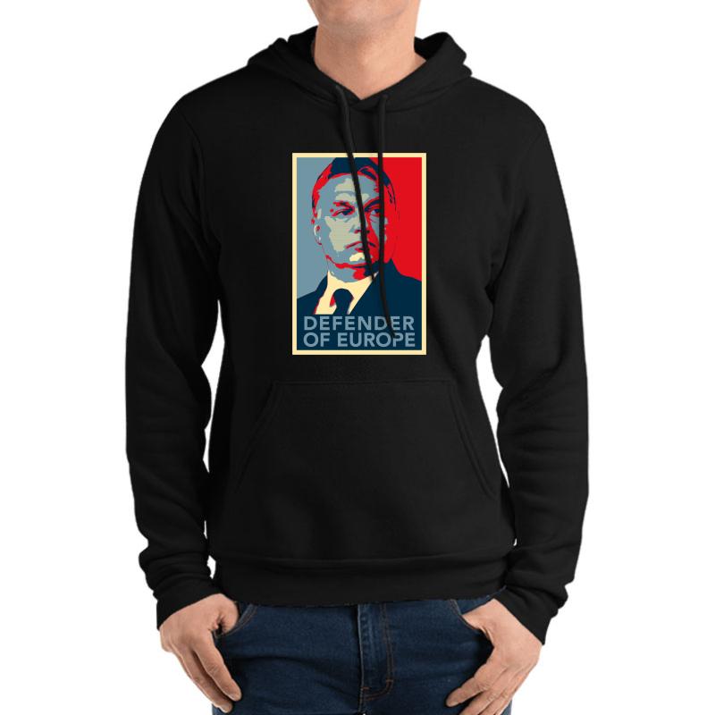 Viktor Orb?­n Orban Hope Defender Of Europe Hungarian Prime Minister Hungary Flag Deus Vult Build The Wall Hd High Quality Online Store Unisex Hooded Sweatshirt Men Black