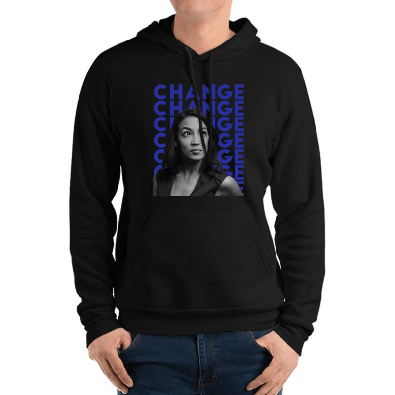 Aoc Change Unisex Hooded Sweatshirt Men Black