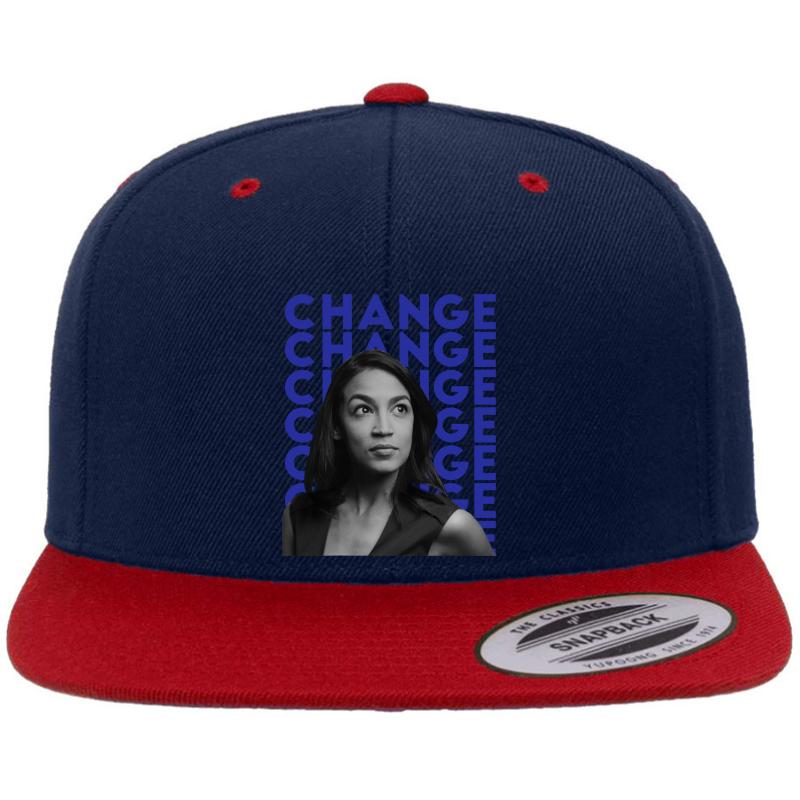 Aoc Change Premium Flat Bill Snapback Cap  Navy