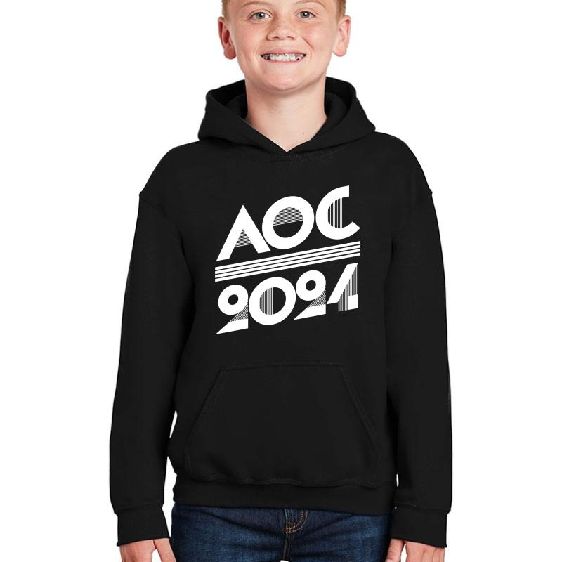 Aoc 2024 Dark Merch Youth Hooded Sweatshirt Boy Black