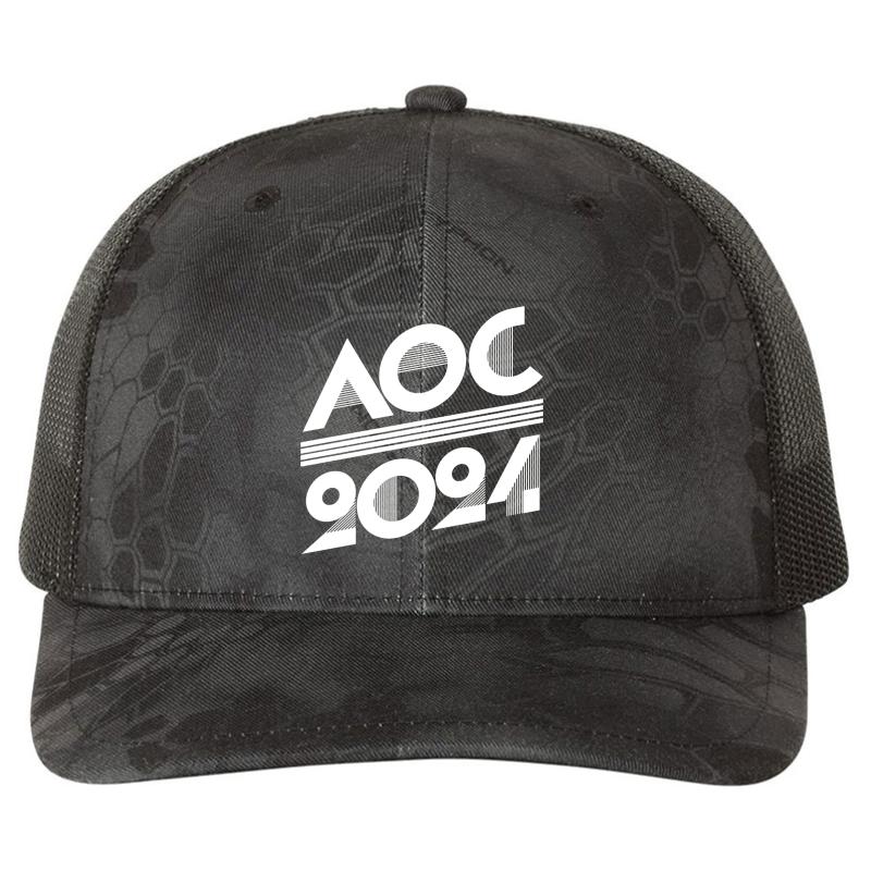 Aoc 2024 Dark Merch Richardson Premium Trucker Snapback Cap  Kryptek Typhon Black