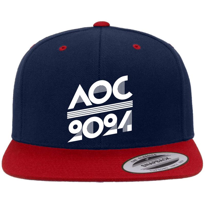 Aoc 2024 Dark Merch Premium Flat Bill Snapback Cap  Navy