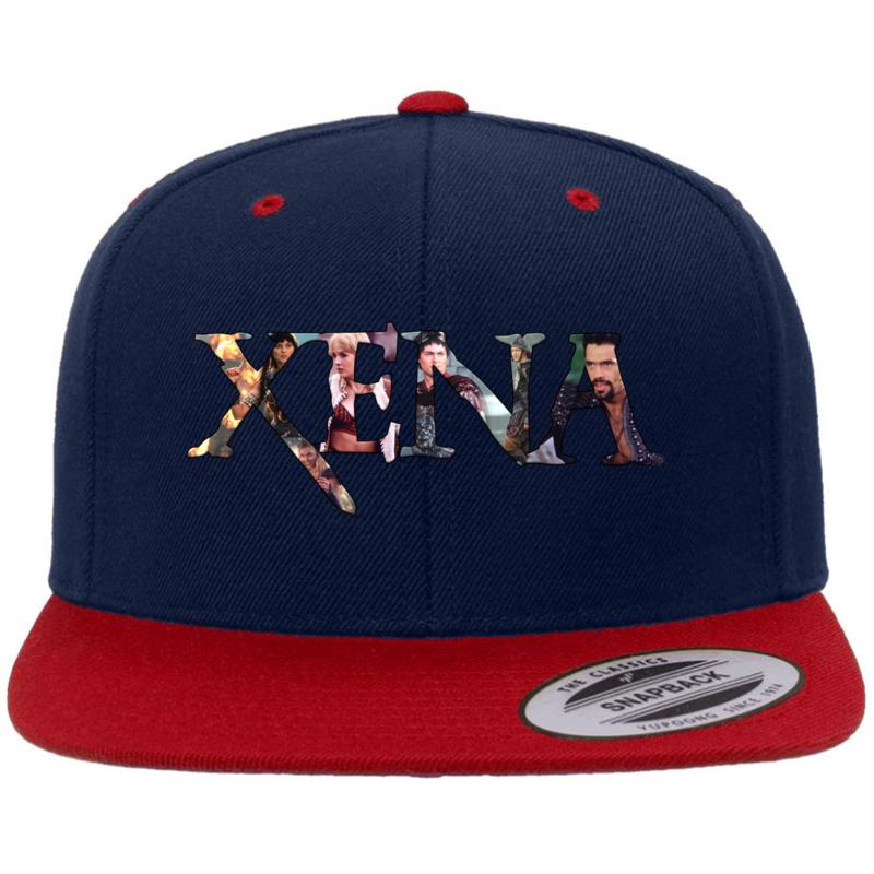 Xena - The Crew Black  Premium Flat Bill Snapback Cap  Navy