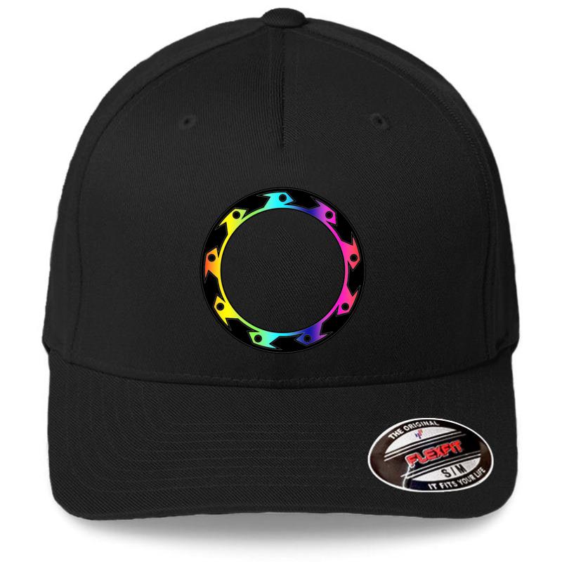 Xena Rainbow Chakram Flexfit Baseball Cap  Black