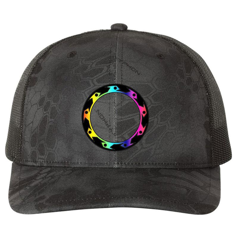 Xena Rainbow Chakram Richardson Premium Trucker Snapback Cap  Kryptek Typhon Black