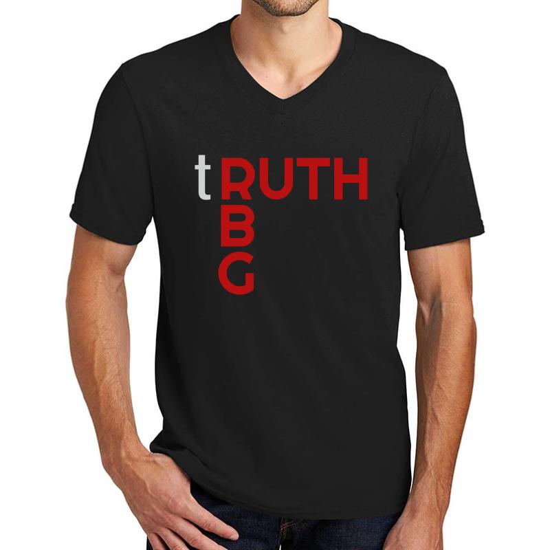 Truth Ruth Bader Ginsburg Rbg Unisex V-Neck T-Shirt Men Black