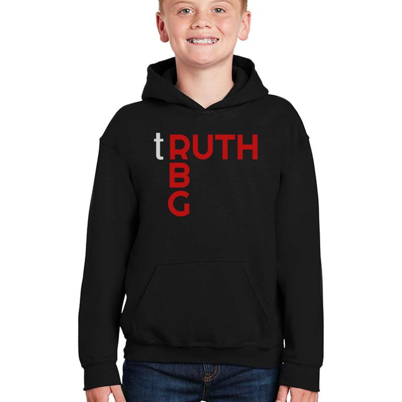 Truth Ruth Bader Ginsburg Rbg Youth Hooded Sweatshirt Boy Black