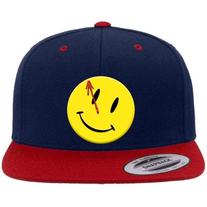 Watchmen Premium Flat Bill Snapback Cap  Navy