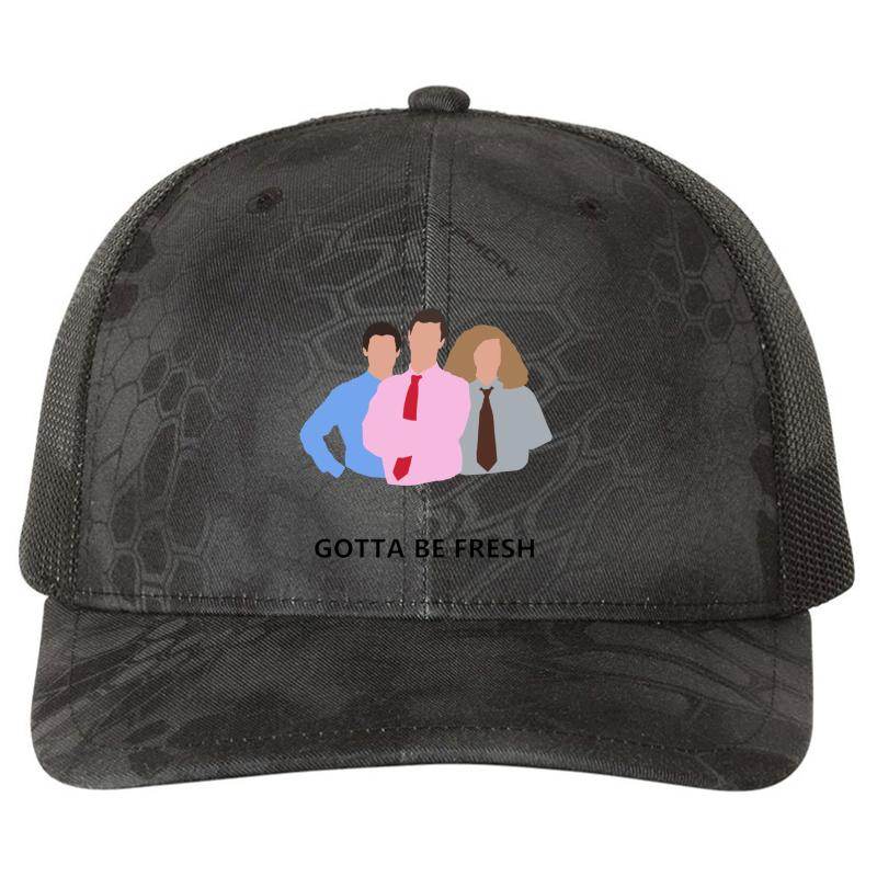 Workaholics - Gotta Be Fresh Richardson Premium Trucker Snapback Cap  Kryptek Typhon Black