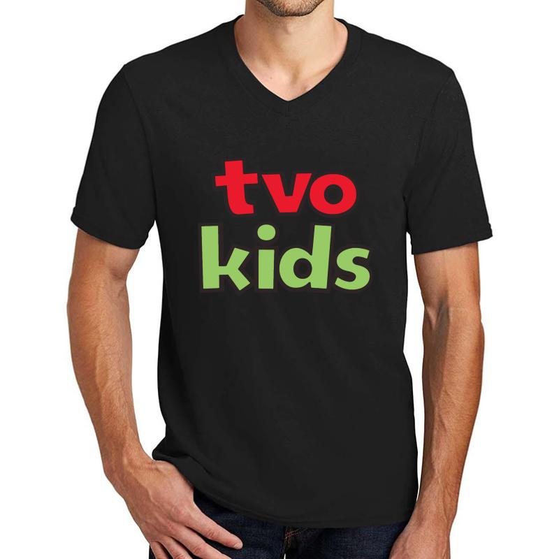 Tvo Kids Unisex V-Neck T-Shirt Men Black