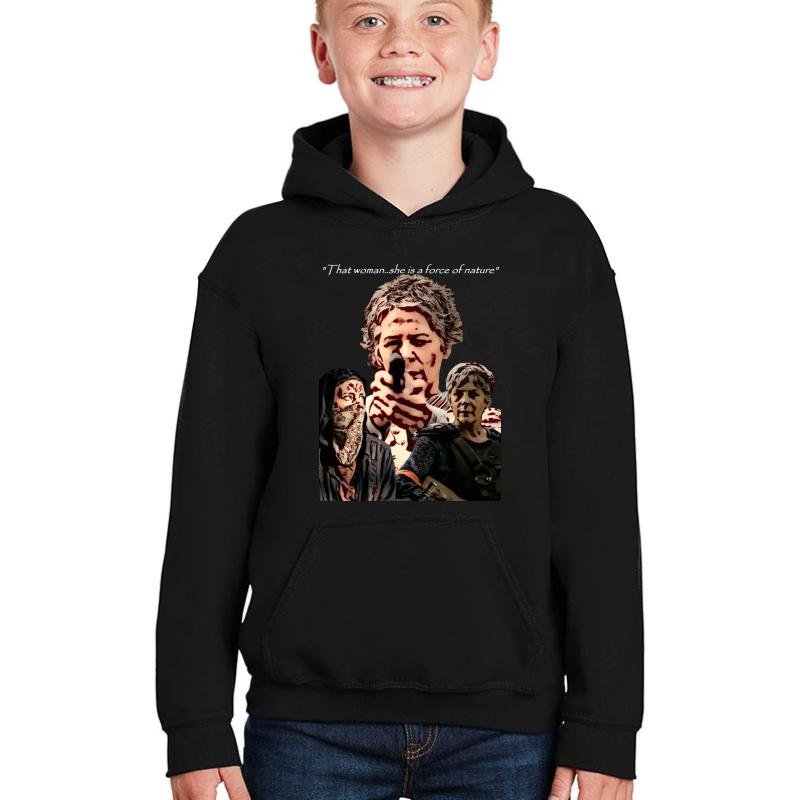 The Walking Dead Carol - Force Of Nature Youth Hooded Sweatshirt Boy Black