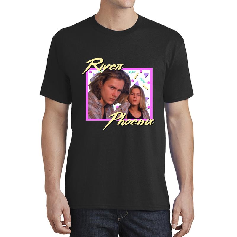 80S River Phoenix Unisex T-Shirt Men Black