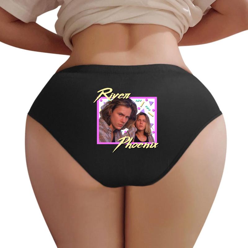 80S River Phoenix Women Underwear Panties Women Black