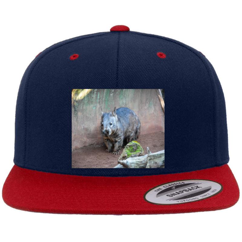 Wombat Premium Flat Bill Snapback Cap  Navy