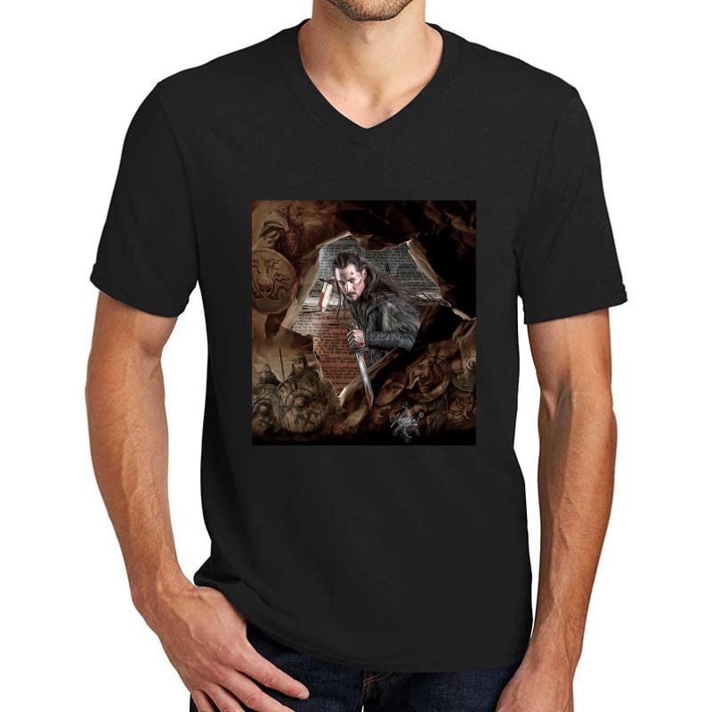 Uhtred - The Last Kingdom Unisex V-Neck T-Shirt Men Black