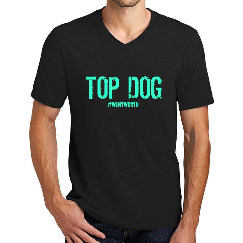 Top Dog Wentworth Unisex V-Neck T-Shirt Men Black