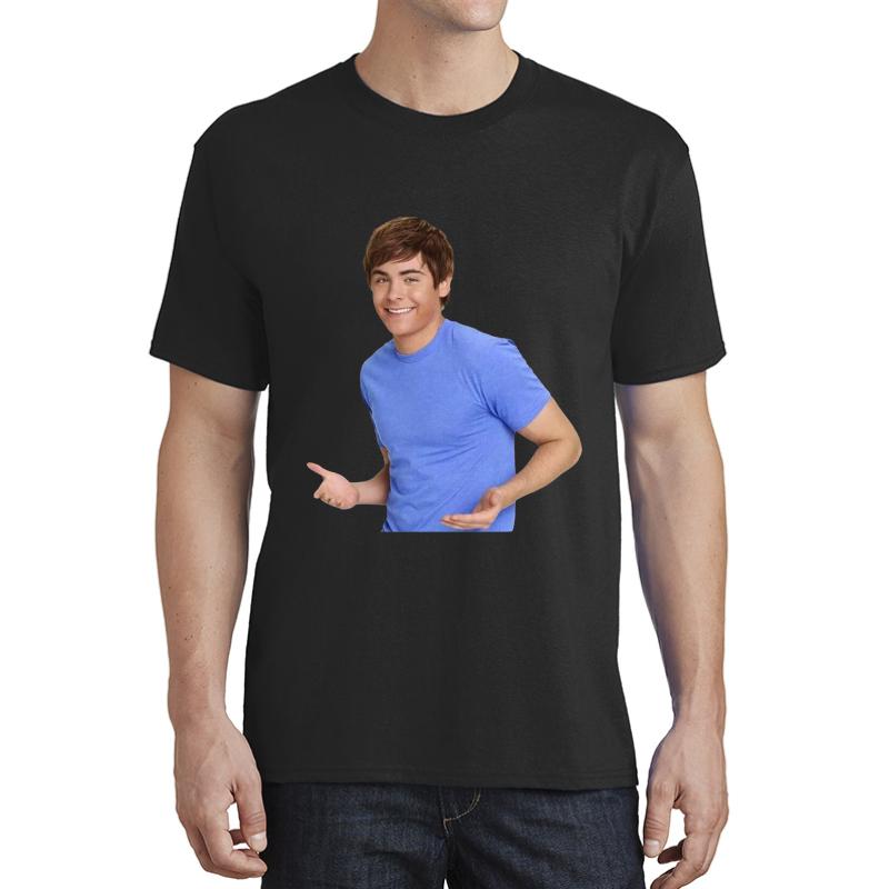 Zac Efron - Troy Bolton Shrug Meme - 2 Unisex T-Shirt Men Black