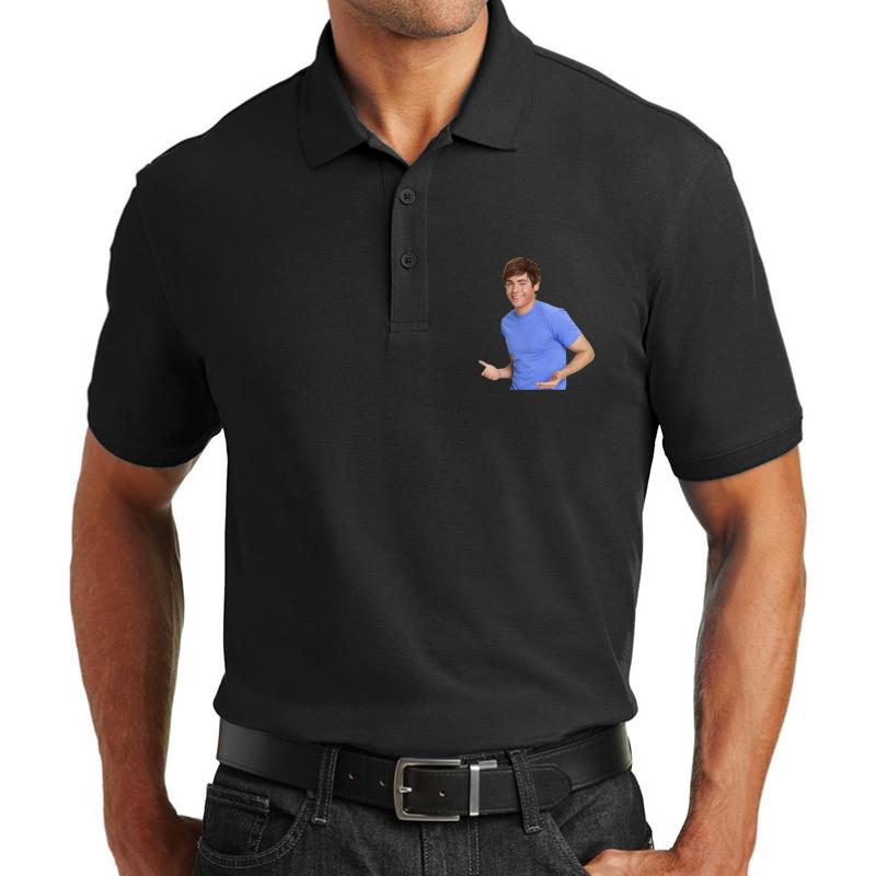 Zac Efron - Troy Bolton Shrug Meme - 2 Unisex Polo Jersey Sport Shirt Men Black