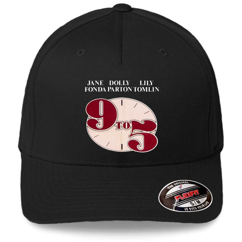 9 To 5 - Jane Fonda & Dolly Parton Flexfit Baseball Cap  Black