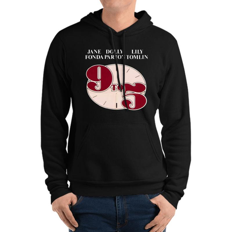 9 To 5 - Jane Fonda & Dolly Parton Unisex Hooded Sweatshirt Men Black