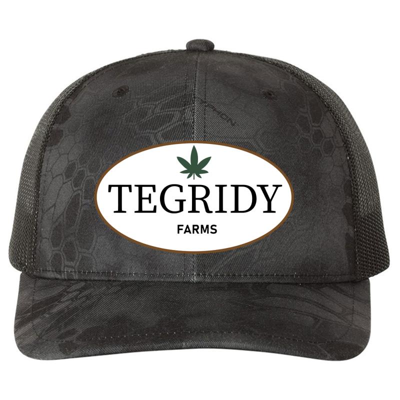 22Nd Century Movies & Tv Tegridy Farms Farming With Tegridy South Park Richardson Premium Trucker Snapback Cap  Kryptek Typhon Black