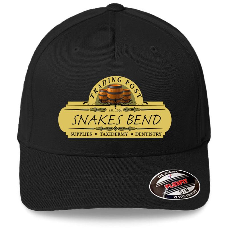 Almost Heroes - Snakes Bend Trading Post Flexfit Baseball Cap  Black