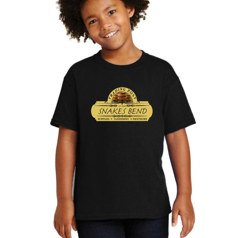 Almost Heroes - Snakes Bend Trading Post Youth T-Shirt Boy Black