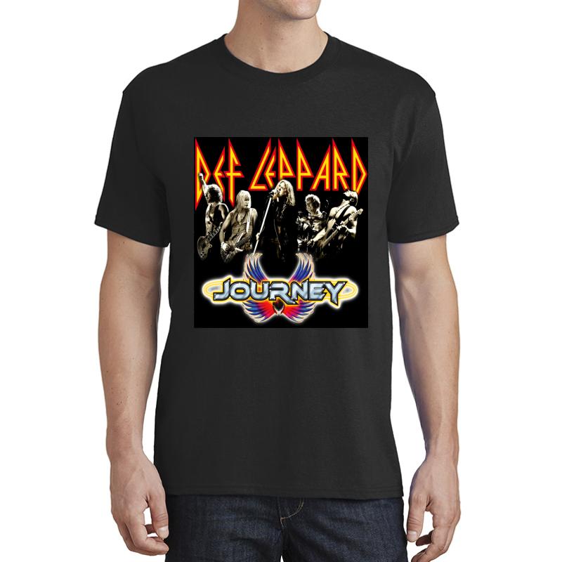 2018 Leppard Tour Journey Kapak Unisex T-Shirt Men Black