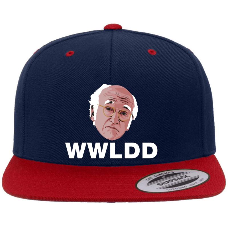 What Would Larry David Do? Premium Flat Bill Snapback Cap  Navy