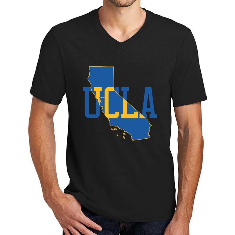 Ucla Unisex V-Neck T-Shirt Men Black