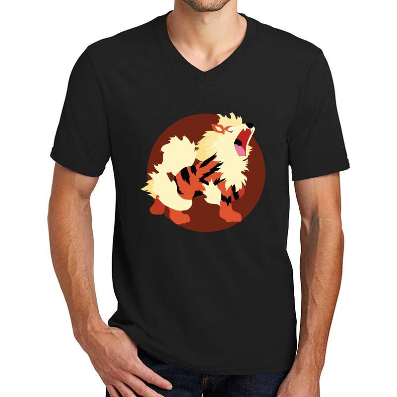 Arcanine - Basic Unisex V-Neck T-Shirt Men Black